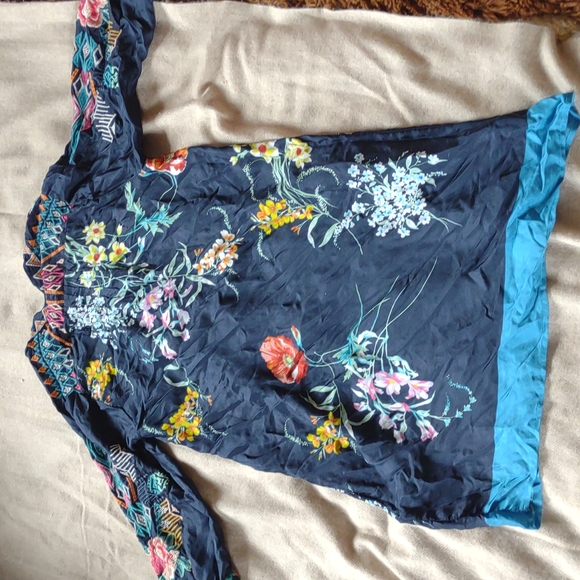 Silk Floral Johnny Was Dress - Picture 4 of 6